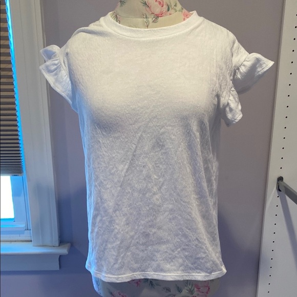 Cat & Jack Other - Cat & Jack White Flutter Sleeve Ruffled Tee